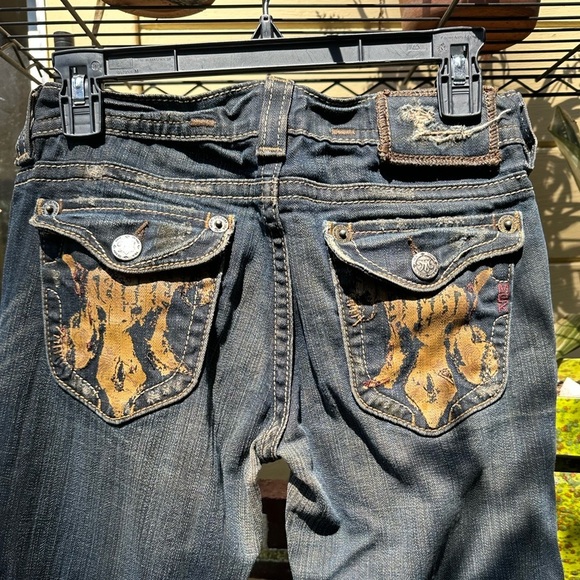 MEK Denim ‘Santiago’ Distressed Miss Me Women’s Jeans Straight Cut Size 28/36 - Picture 6 of 14
